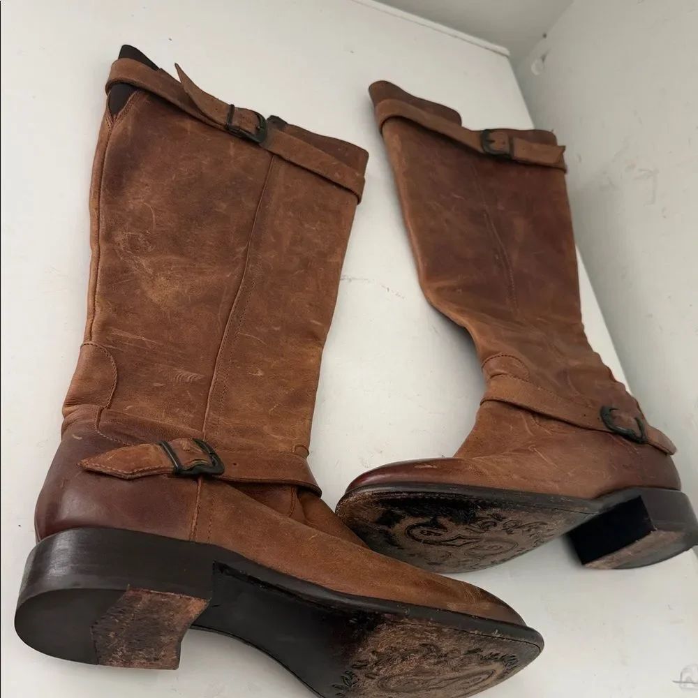 Sonora Melinda Boots - Leather Square Toe as 8.5